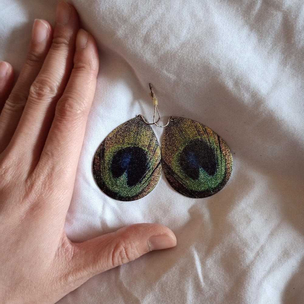 Peacock earrings